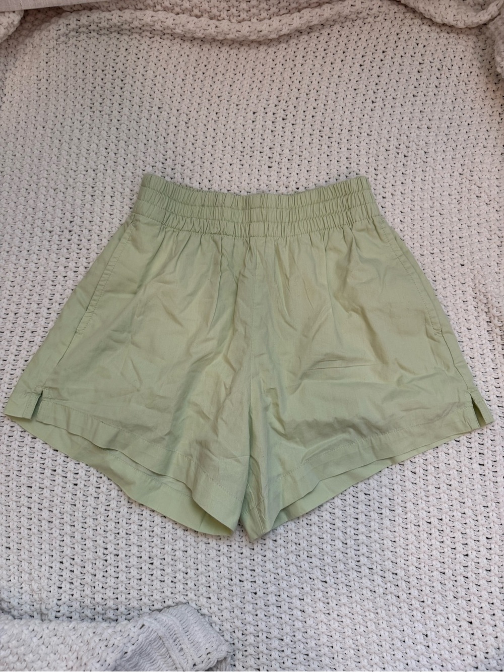 Abercrombie & Fitch Light Sage Green High-Rise Women's Shorts